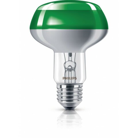 Farebná bodová žiarovka 60W R80 E27 zelená