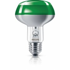 Farebná bodová žiarovka 60W R80 E27 zelená