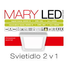 Mary LED 2v1, 18W, 1500lm, IP20, 3000K